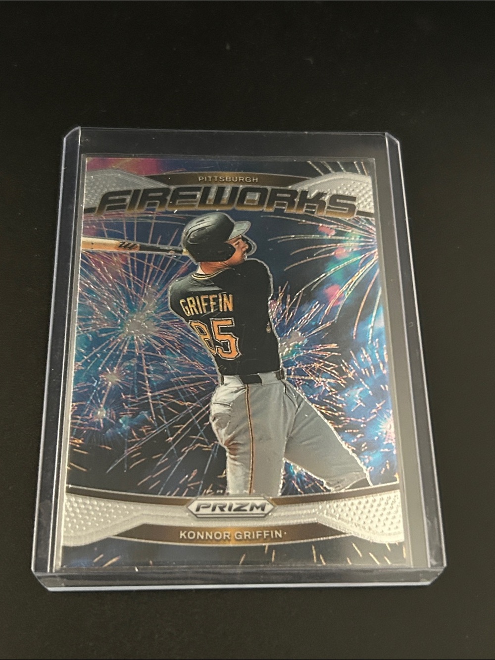 Prizm Fireworks Konnor Griffin Baseball Card - Pittsburgh Pirates